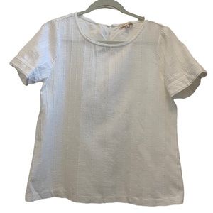 Skies are Blue White Cotton Shirt Blouse